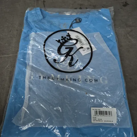 GYM KING GK PRO TEE T-SHIRT β AZURE BLUE β UK M