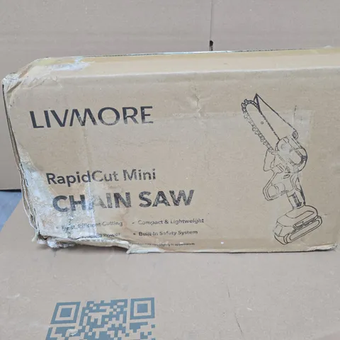LIVMORE RAPIDCUT MINI CHAIN SAW – BOXED