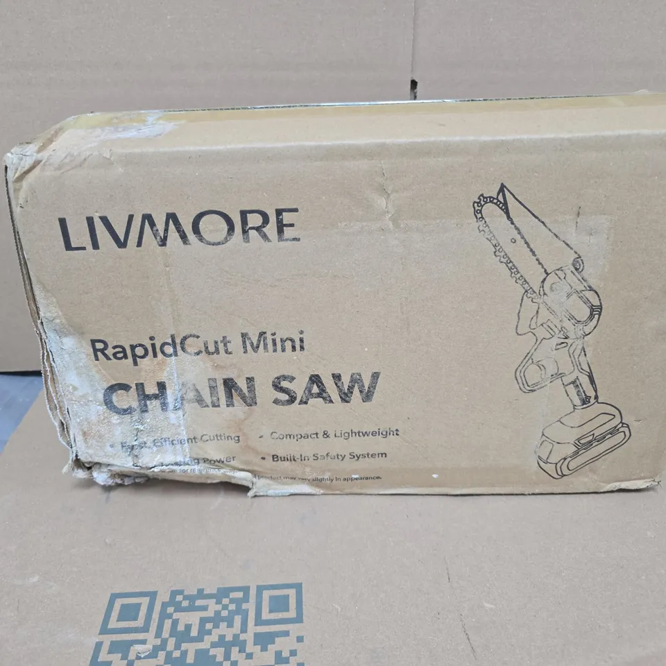 LIVMORE RAPIDCUT MINI CHAIN SAW – BOXED