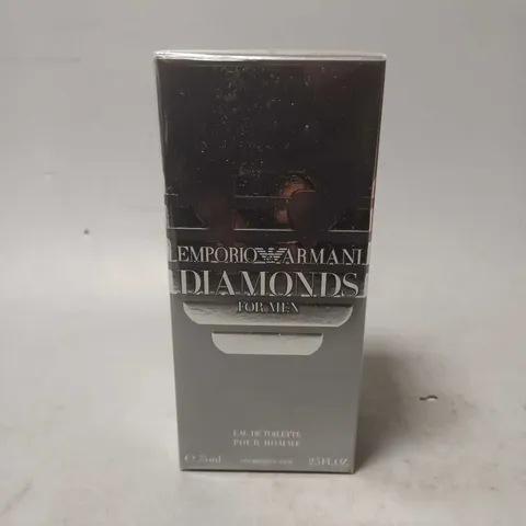 BOXED AND SEALED EMPORIO ARMANI DIAMONDS FOR MEN EAU DE TOILETTE SPRAY 75ML