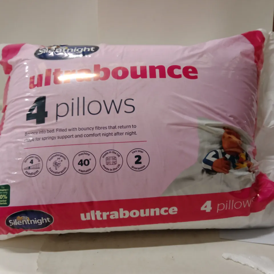 SILENTNIGHT ULTRABOUNCE 4 PILLOWS – PINK PACKAGING