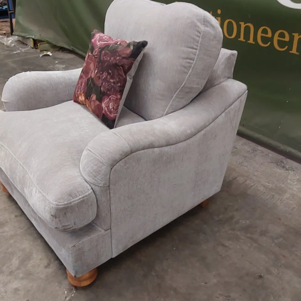 MILLIE FABRIC ARMCHAIR - SILVER RRP £849