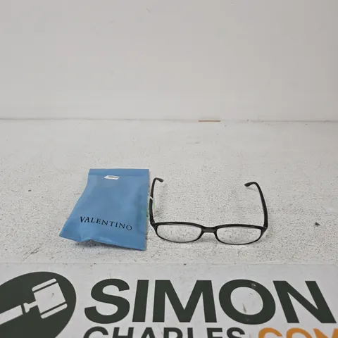 VALENTINO SPECTACLES β BLACK RECTANGULAR FRAME, MADE IN ITALY (130 TEMPLE)