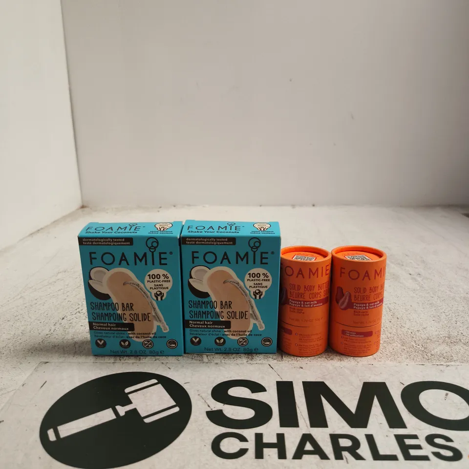 FOAMIE SHAMPOO BAR DUO + SOLID BODY BUTTER DUO – HAIR & BODY CARE