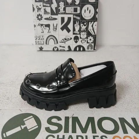 KOI GENSAI CYBER PUNK LOAFERS BLACK PATENT LEATHER – UK 7,