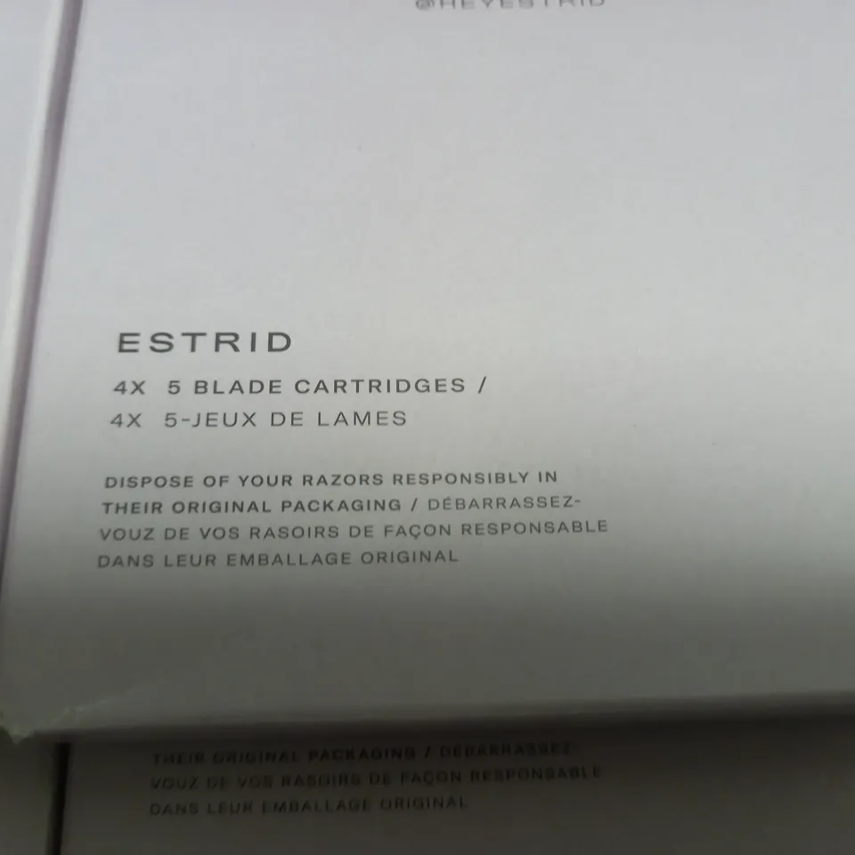 LOT OF 12 BOXES OF ESTRID BLADE CARTRIDGES - 4X 5 BLADES PER BOX