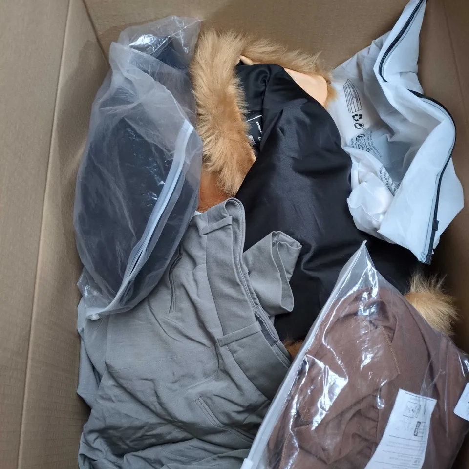 APPROXIMATELY 20 ASSORTED CLOTHING PRODUCTS IN VARIOUS STYLES & SIZES TO INCLUDE JUMPERS, T-SHIRTS, DRESSES ETC