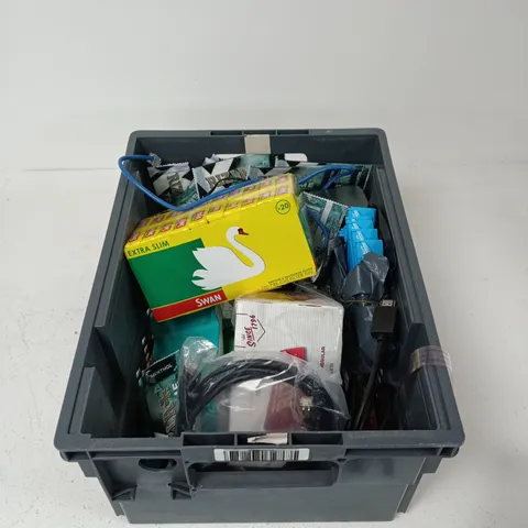 TOTE OF APPROXIMATELY 10 ASSORTED ITEMS TO INCLUDE: SWAN MENTHOL 