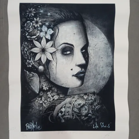 TERRY BRADLEY SIGNED "LIFE STORIES" LIMITED EDITION ART PRINT (189/199)