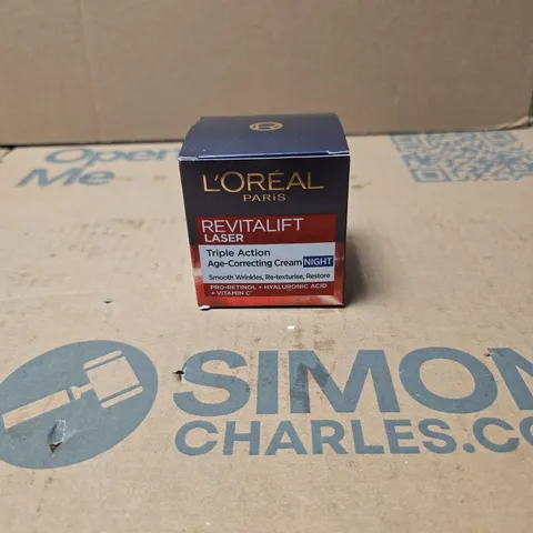 L'OREAL PARIS REVITALIFT LASER TRIPLE ACTION AGE CORRECTING CREAM NIGHT 50ML BOXED