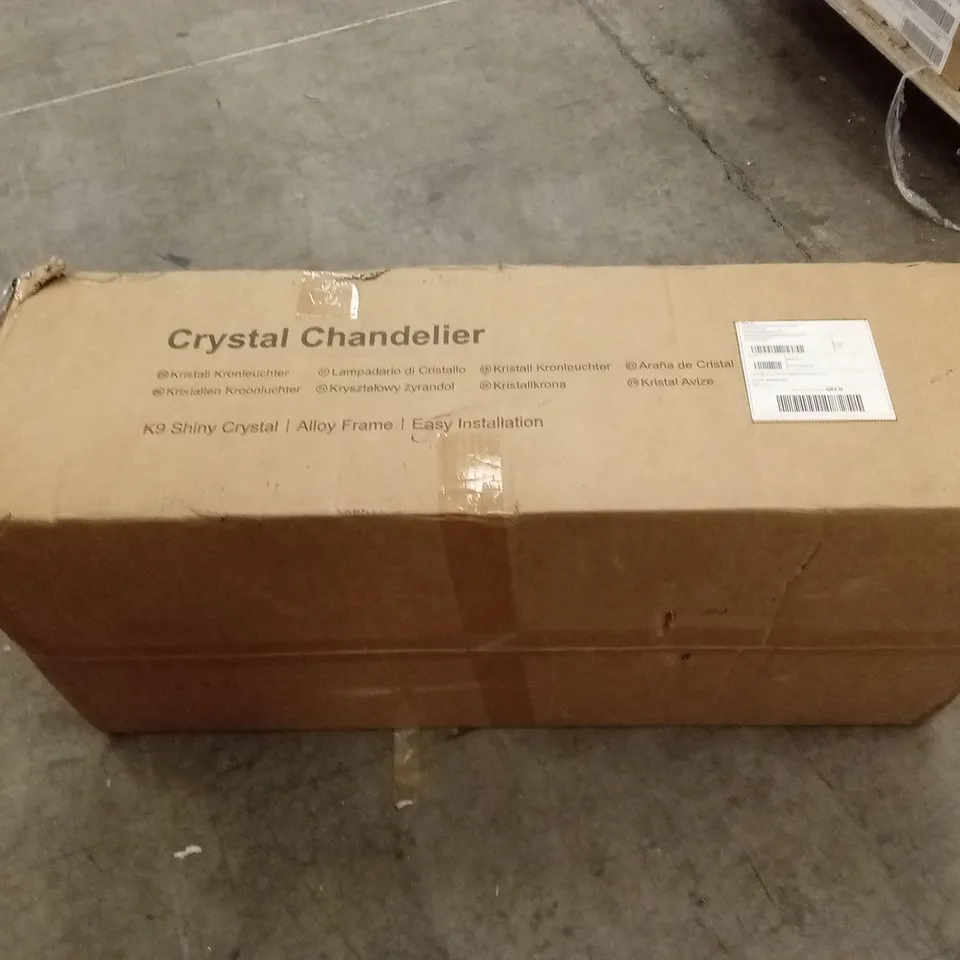 BOXED CRYSTAL CHANDELIER CEILING LIGHT (1 BOX)