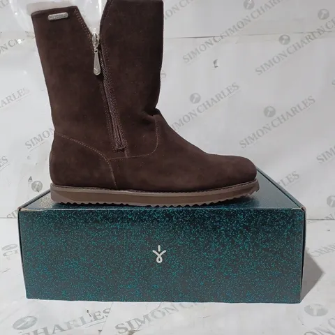 BOXED EMU AUSTRAILIA GRAVELLY ESPRESSO BOOTS SIZE 7