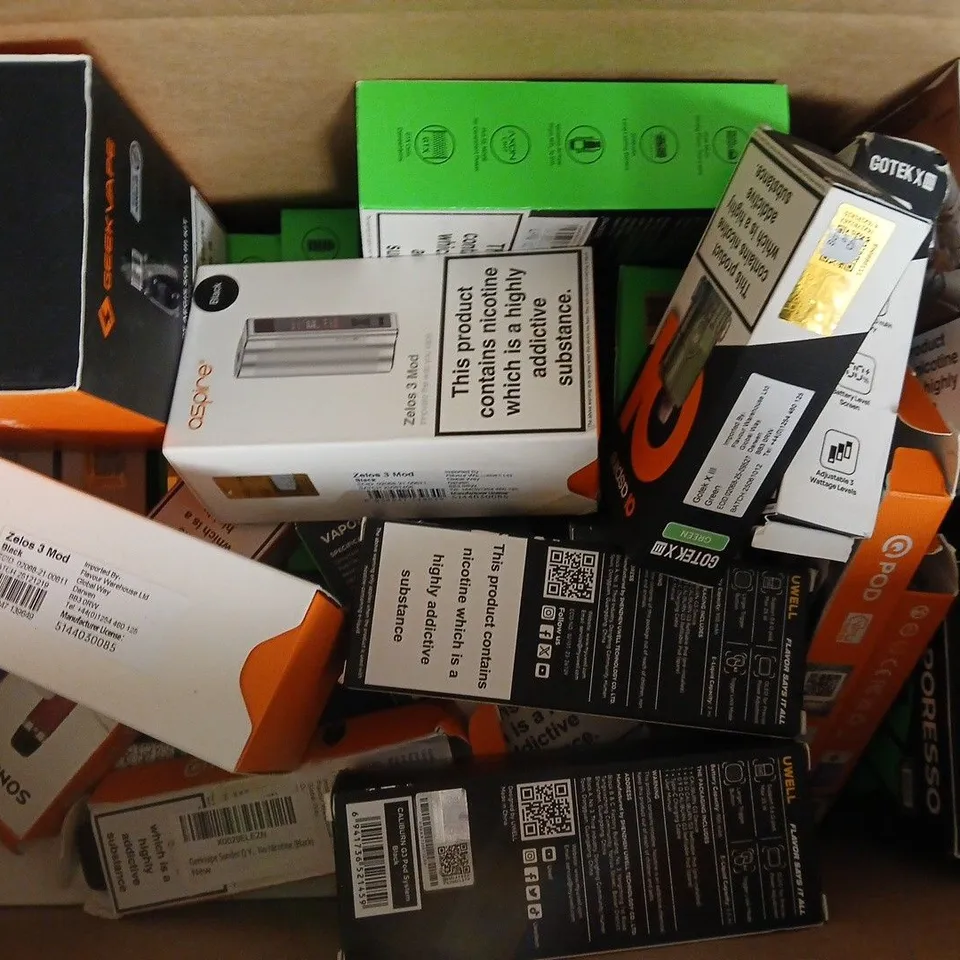 APPROXIAMTELY 15 ASSORTED VAPING PRODUCTS TO INCLUDE VAPORESSO, ASPIRE, ETC - COLLECTION ONLY