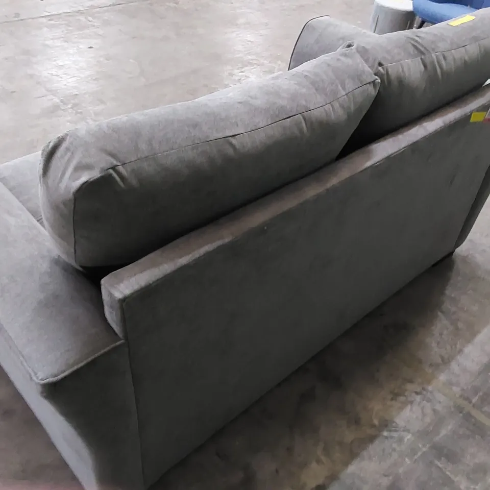 BELVIDERE 2-SEATER FOLD OUT SOFA BED UPHOLSTERED IN GREY FABRIC 
