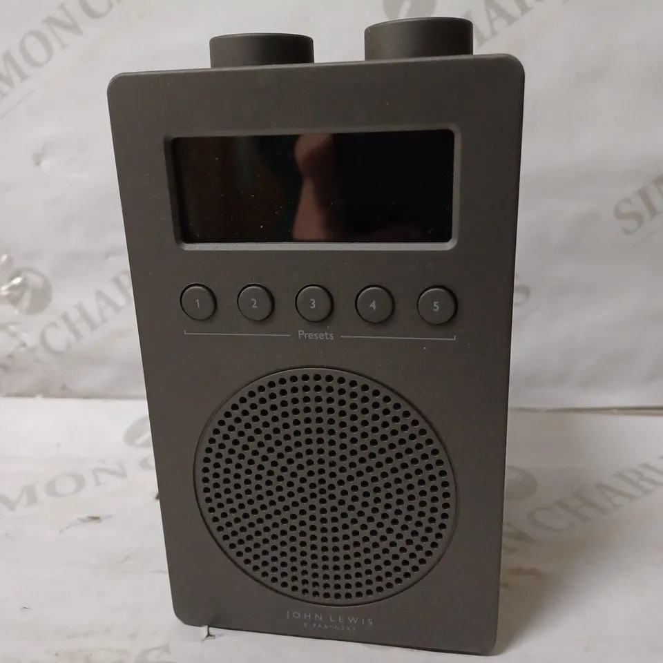 JOHN LEWIS SPECTRUM SOLO PORTABLE DAB+/FM DIGITAL RADIO, GUNMETAL GREY