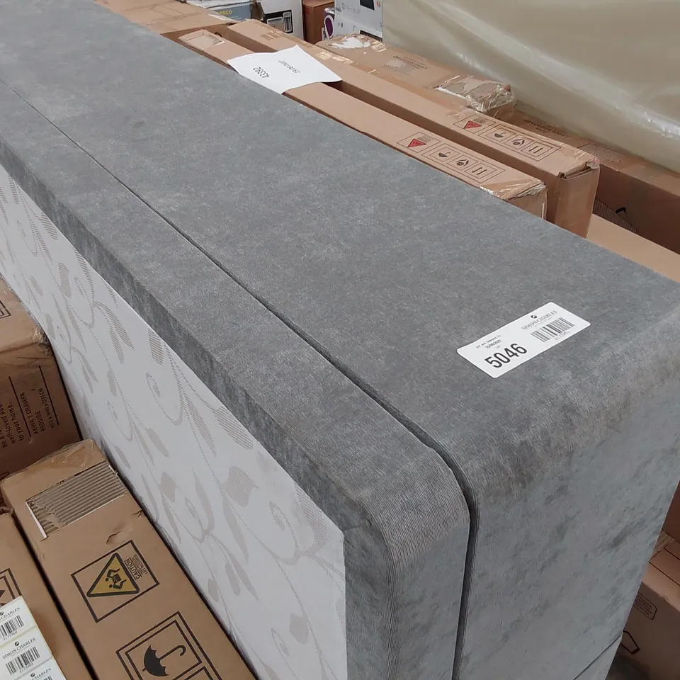 UNBAGGED DESIGNER 3' SINGKE DIVAN BASE GREY FABRIC 