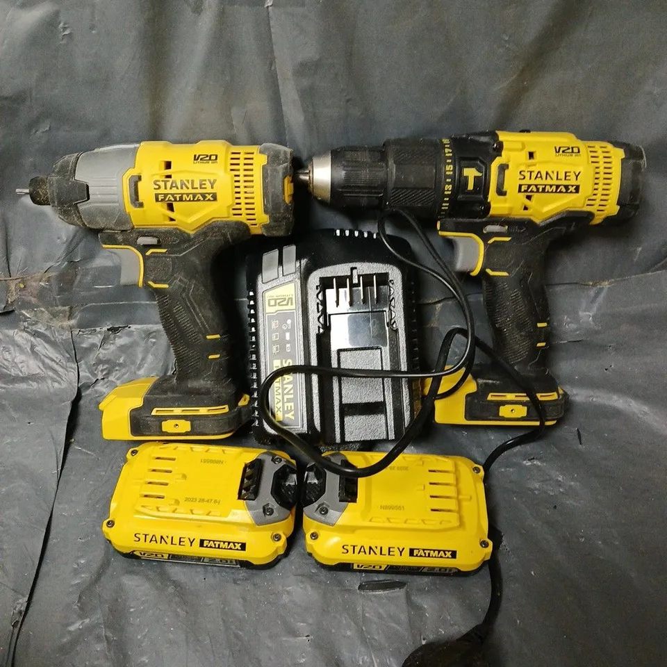 BOXED STANLEY FATMAX V20 18V COMBI DRILL AND IMPACT DRIVER 