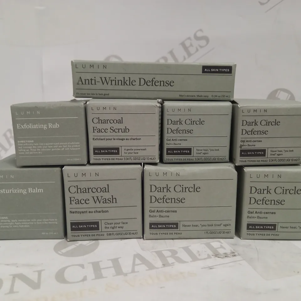 LOT OF 9 LUMIN SKINCARE ITEMS