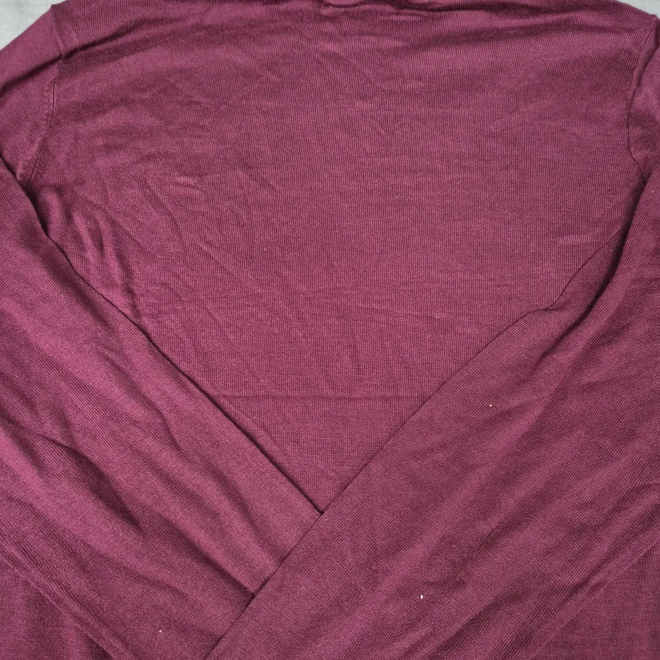 LAUREN RALPH LAUREN LONG SLEEVE TOP IN BURGUNDY SIZE XL