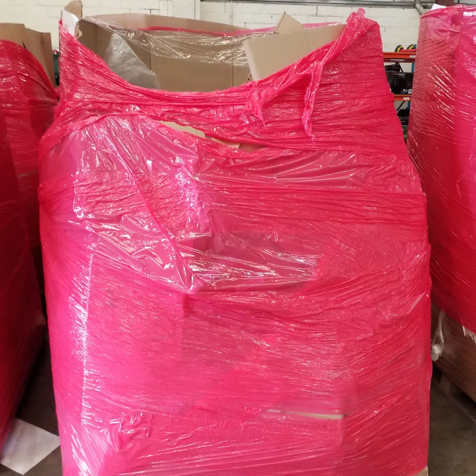 PALLET OF ASSORTED PRODUCTS INCLUDING NON WOVEN FABRIC WARDROBE, RAISED AIR BED, TOILET SEAT, CONVECTOR HEATER, YOGA MAT, RETRACTABLE SAFETY GATE