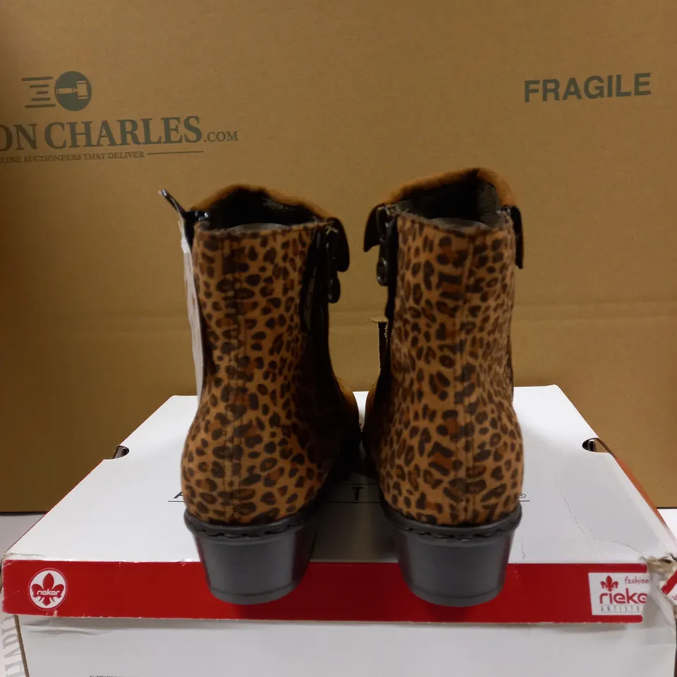 RIEKER CUFF ANKLE BOOT - TAN - SIZE 6.5