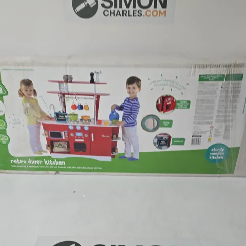 EARLY LEARNING CENTER RETRO DINER KITCHEN PLAYSET – TOY KITCHEN, BOXED