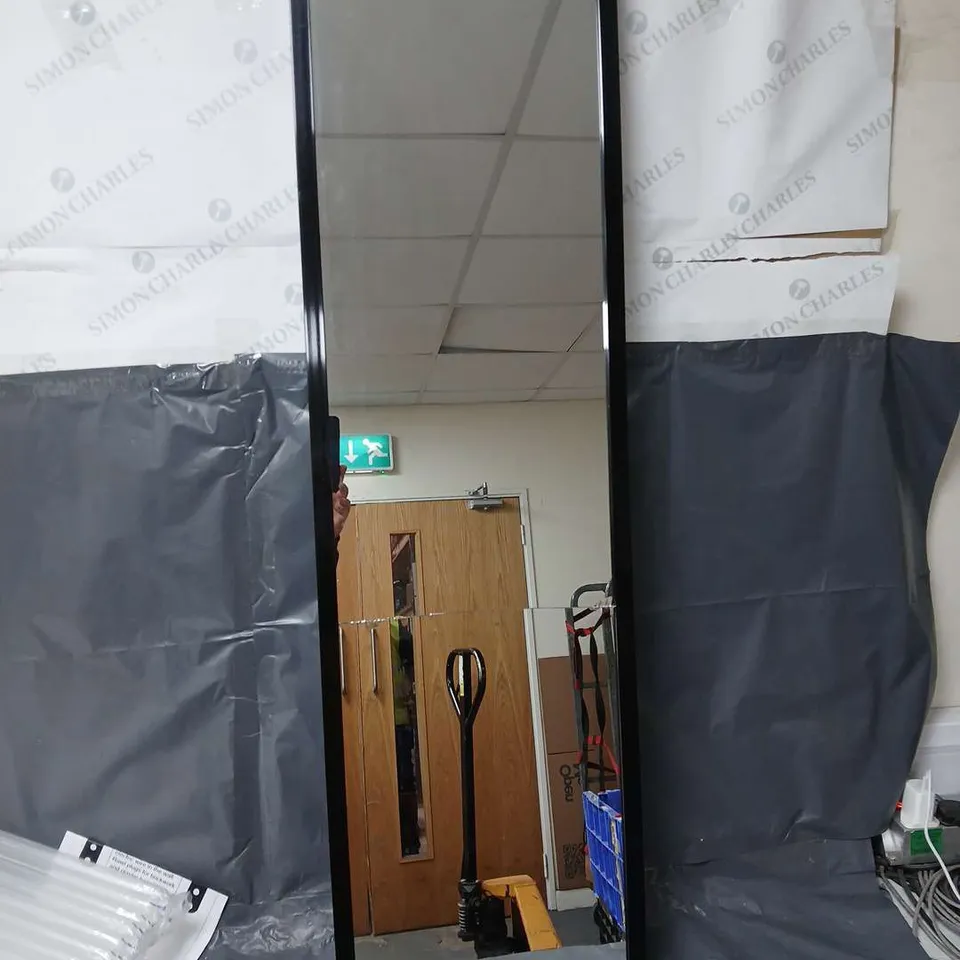 TALL RECTANGULAR MIRROR IN BLACK - COLLECTION ONLY RRP £29