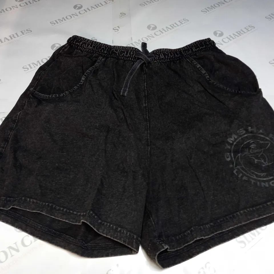GYMSHARK LIFTING CLUB SHORTS IN WASHED BLACK - MEDIUM