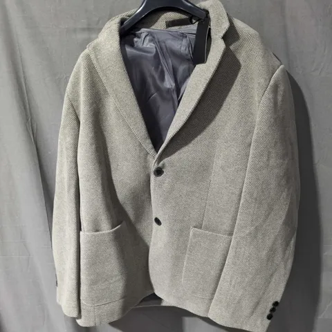 ALLTHEMEN BEIGE TWEED BLAZER, MENS, XXL 