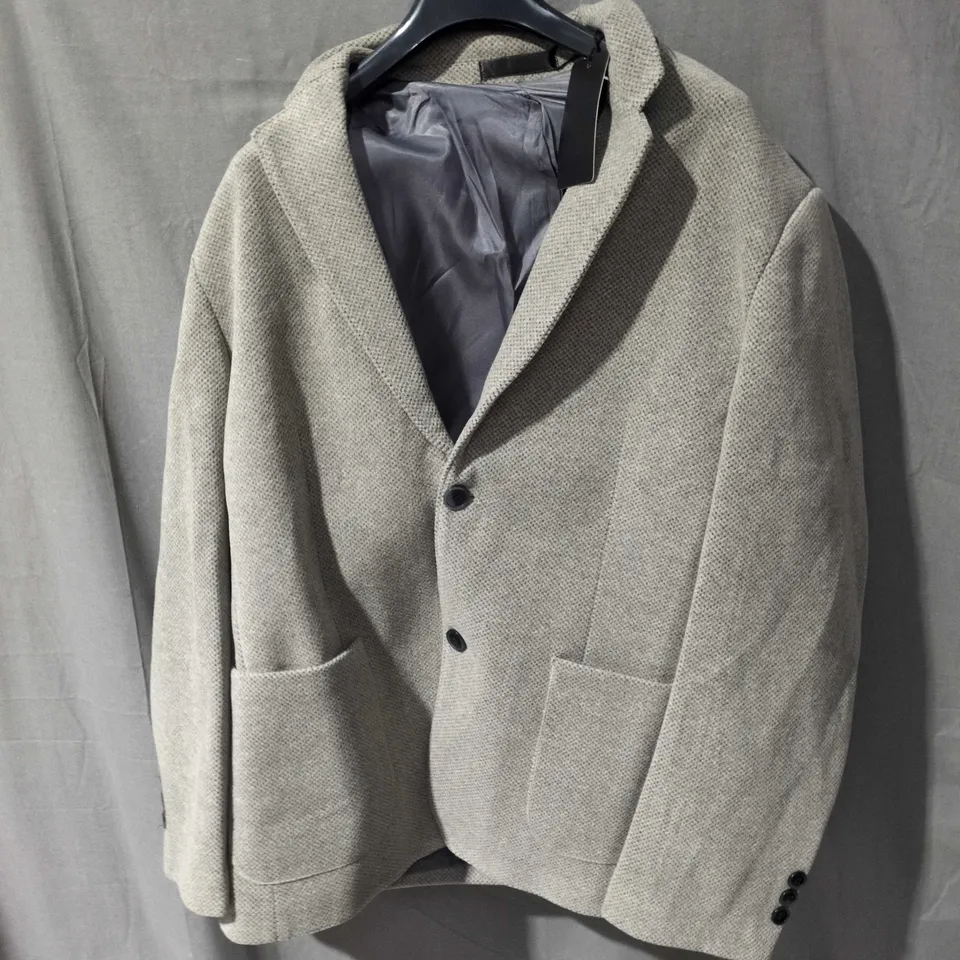 ALLTHEMEN BEIGE TWEED BLAZER, MENS, XXL