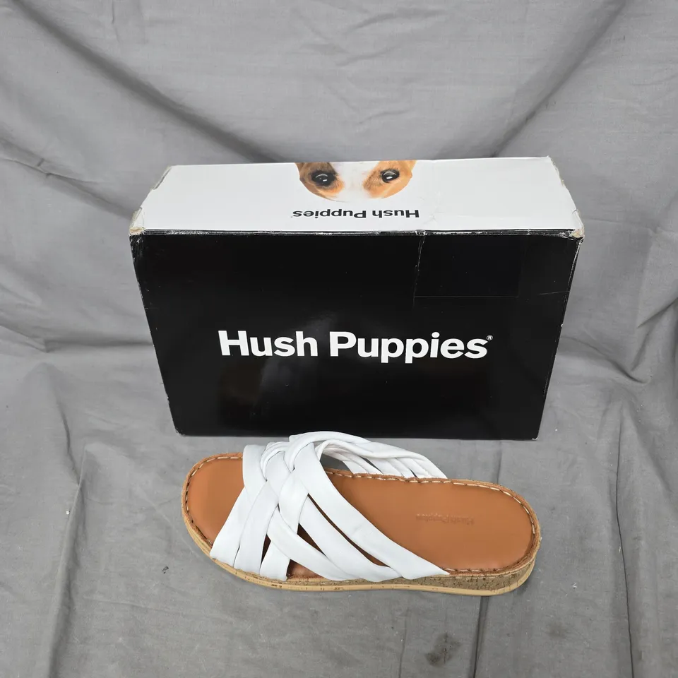 HUSH PUPPIES WOMEN'S WHITE STRAPPY SANDALS - SIZE EUR 41