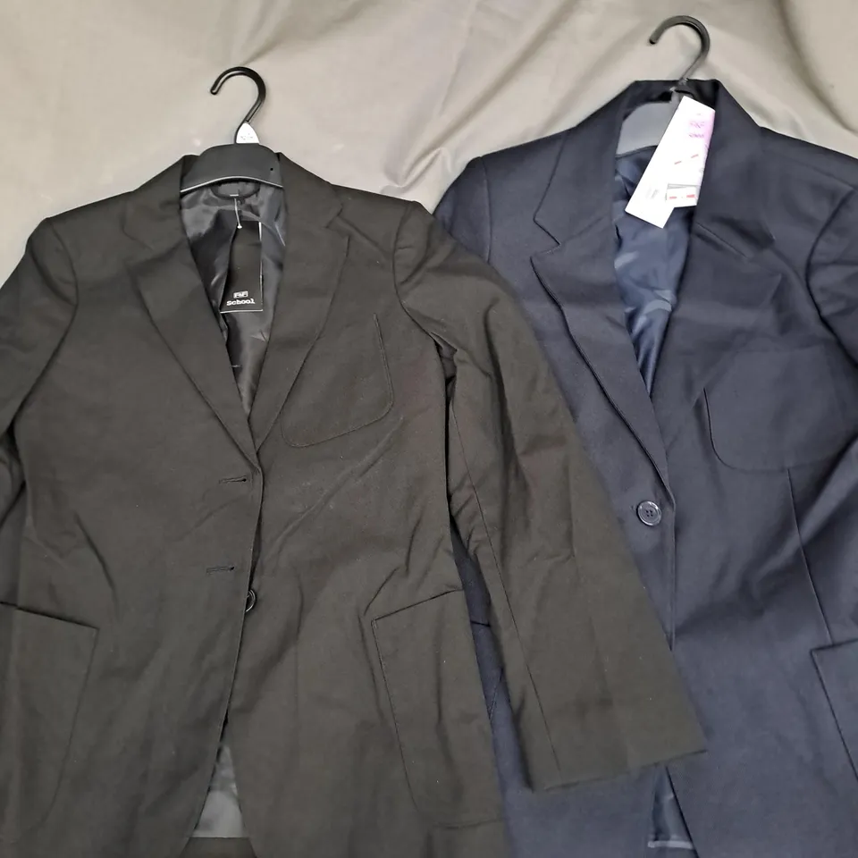 BOX OF APPROXIMATELY 40 SCHOOL BLAZERS IN ASSORTED COLOURS AND SIZES - COLLECTION ONLY