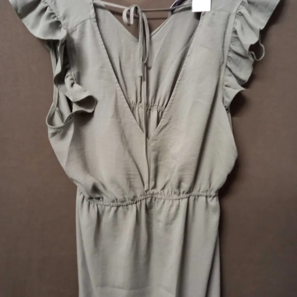 MAISON DE NIMES KHAKI V-NECK DRESS - XL