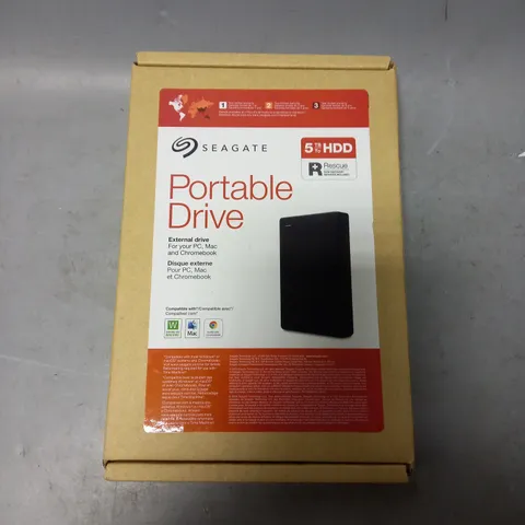 SEALED SEAGATE PORTABLE DRIVE 5TB EXTERNAL DRIVE