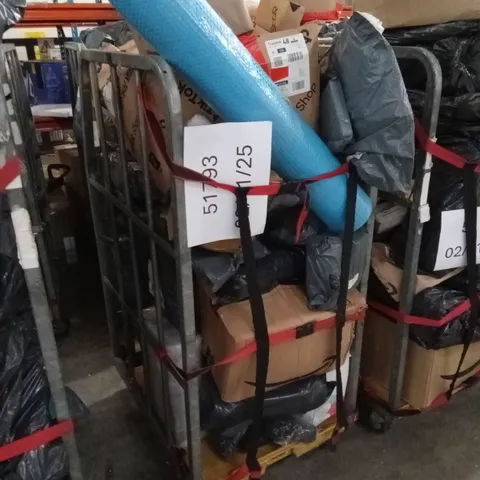 CAGE OF ASSORTED HOUSEHOLD GOODS AND PRODUCTS TO INCLUDE; YOGA MATS, CHILDREN'S ITEMS, HOME ITEMS ETC - CAGE NOT INCLUDED