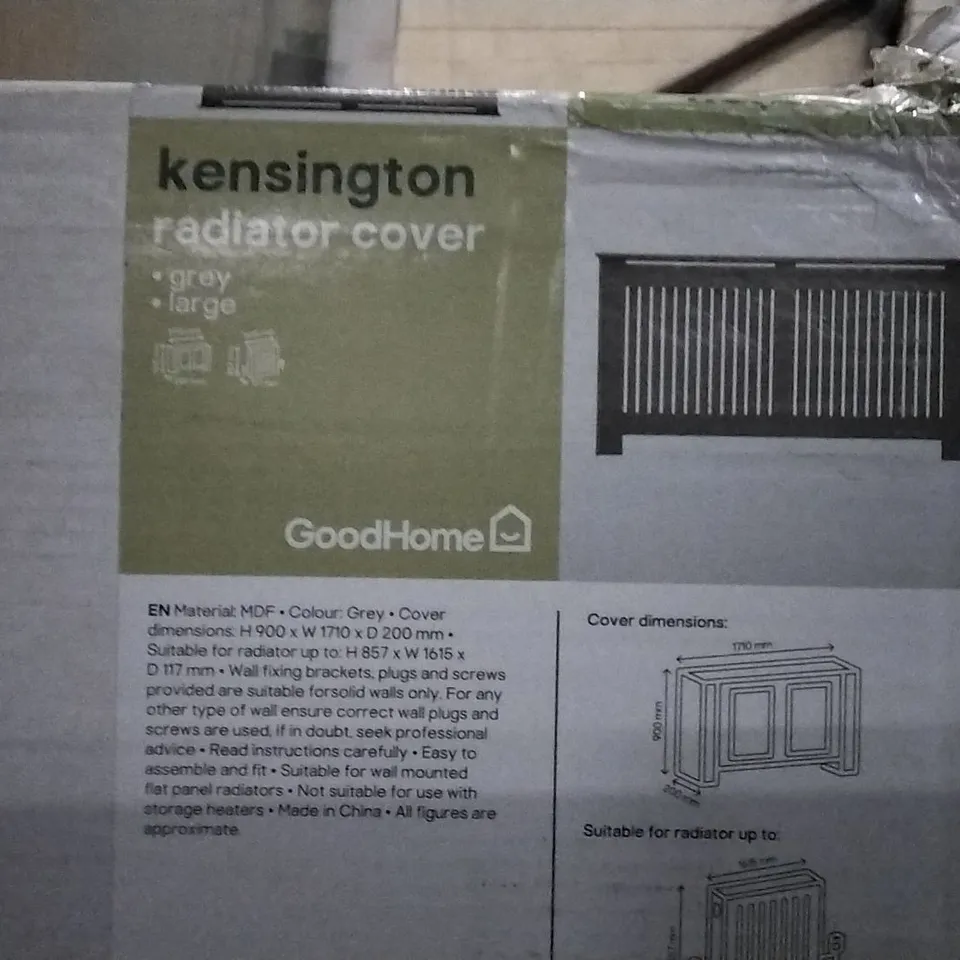 BOXED KENSINGTON RADIATOR COVER , GREY , LARGE 