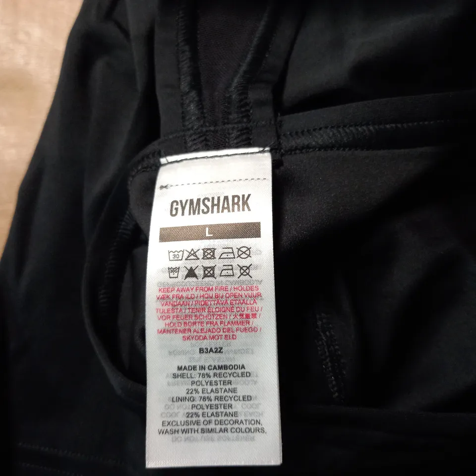 GYMSHARK BLACK WORKOUT BODY SUIT - SIZE L