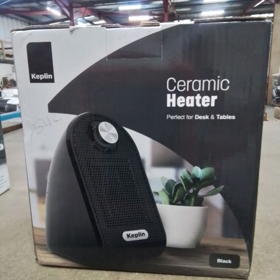 BOXED KEPLIN CERAMIC HEATER IN BLACK