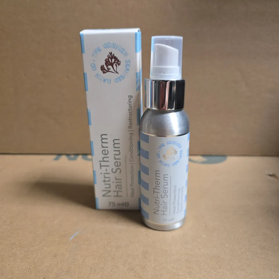 THE CORNISH SEAWEED BATH CO NUTRI-THERM HAIR SERUM – 75 ML BOTTLE WITH PUMP (BOXED)
