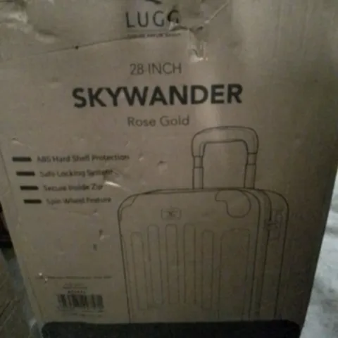 BOXED KEPLIN LUGG 28INCH SKYWANDER TRAVEL SUITCASE ROSE AND GOLD 
