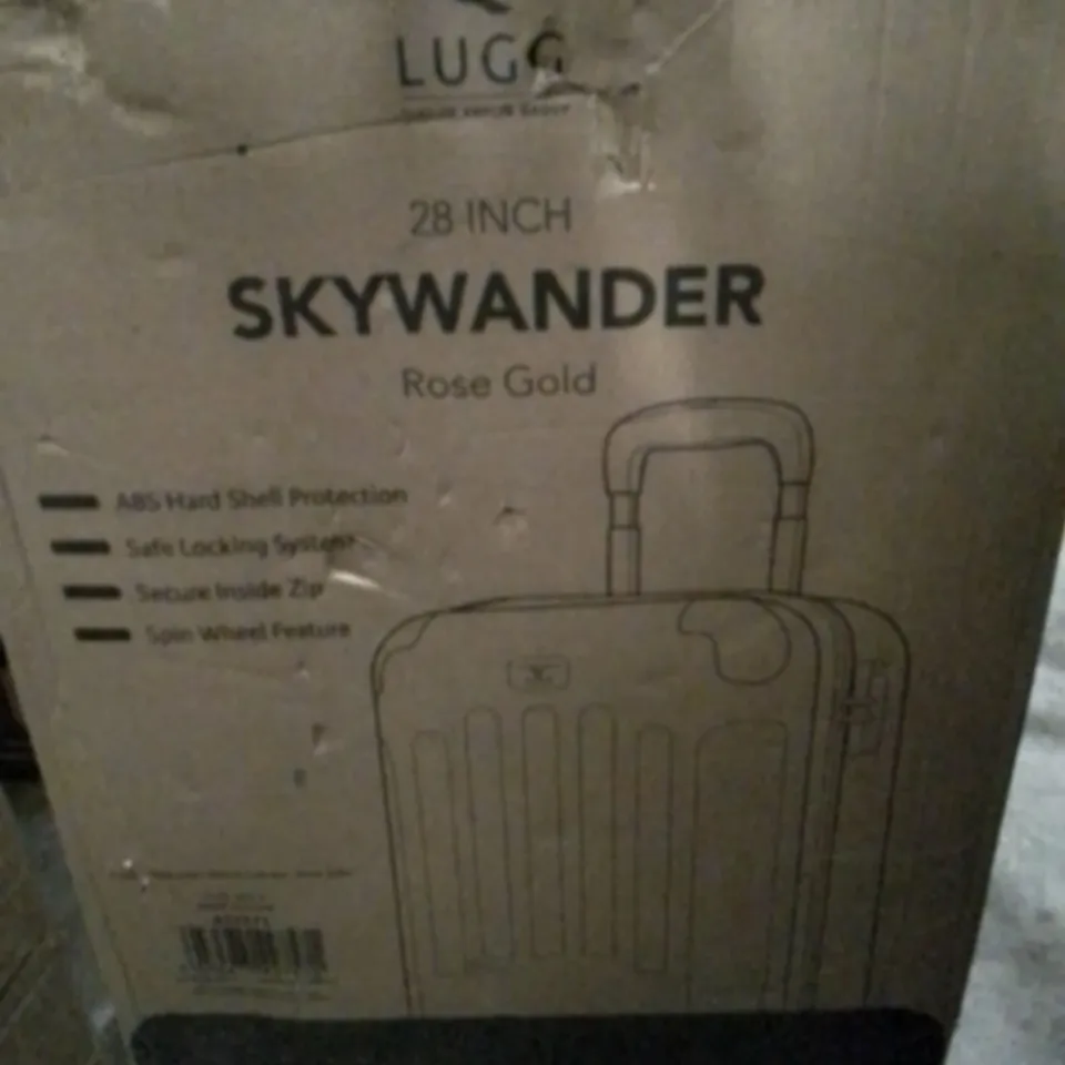 BOXED KEPLIN LUGG 28INCH SKYWANDER TRAVEL SUITCASE ROSE AND GOLD 