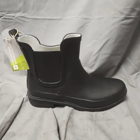 MOUNTAIN WAREHOUSE WOMEN'S BLACK ANKLE RUBBER WELLIE BOOT UK 6