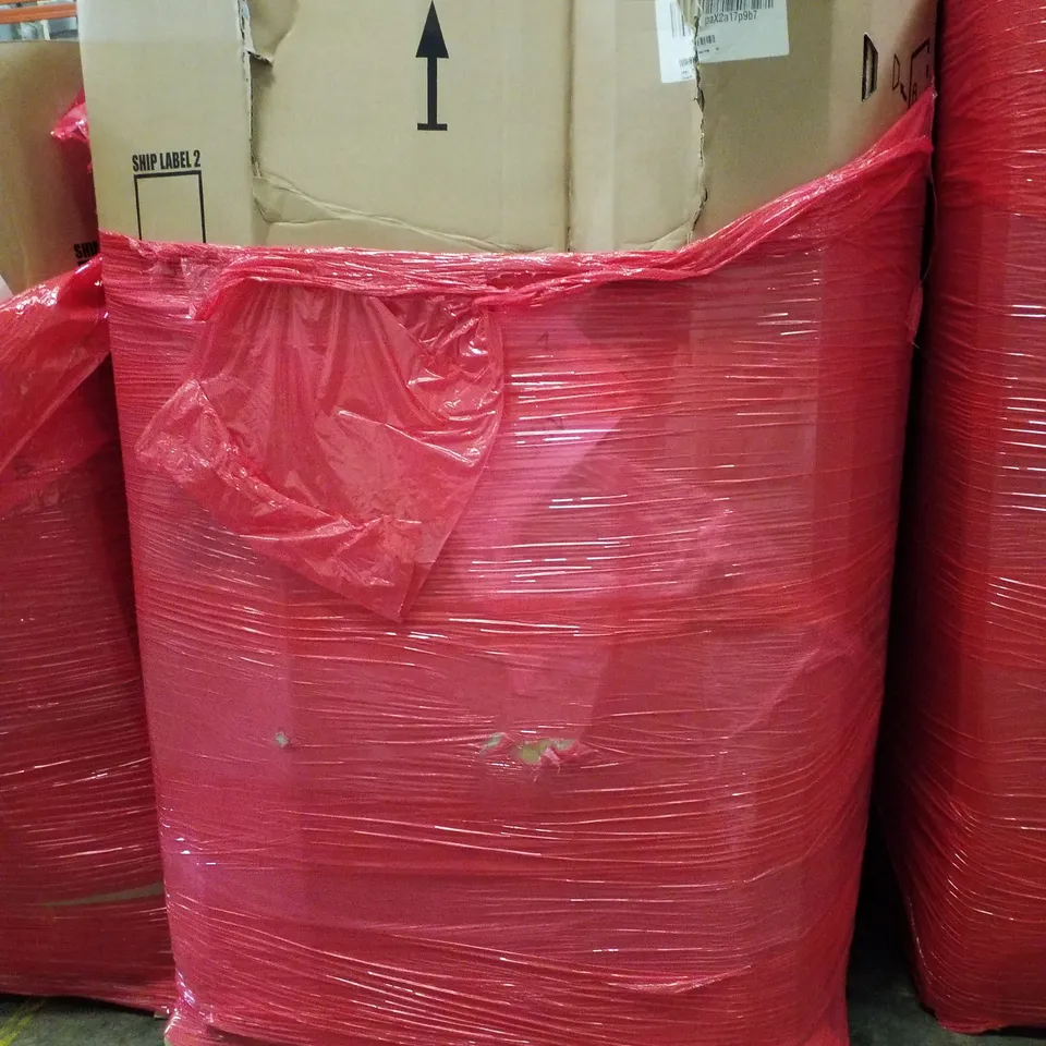 PALLET OF ASSORTED PRODUCTS INCLUDING FOLD SOCCER GOAL, MINI EXERCISE BIKE, WINDOW FILM, CLOTHES RAIL, WHITEBOARD 
