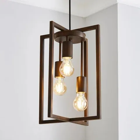 BOXED LONDON INDUSTRIAL 3 LIGHT PENDANT LIGHT