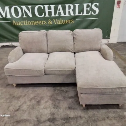 QUALITY DESIGNER GALILEE FABRIC UPHOLSTERED CORNER SOFA AND CHAISE LOUNGE