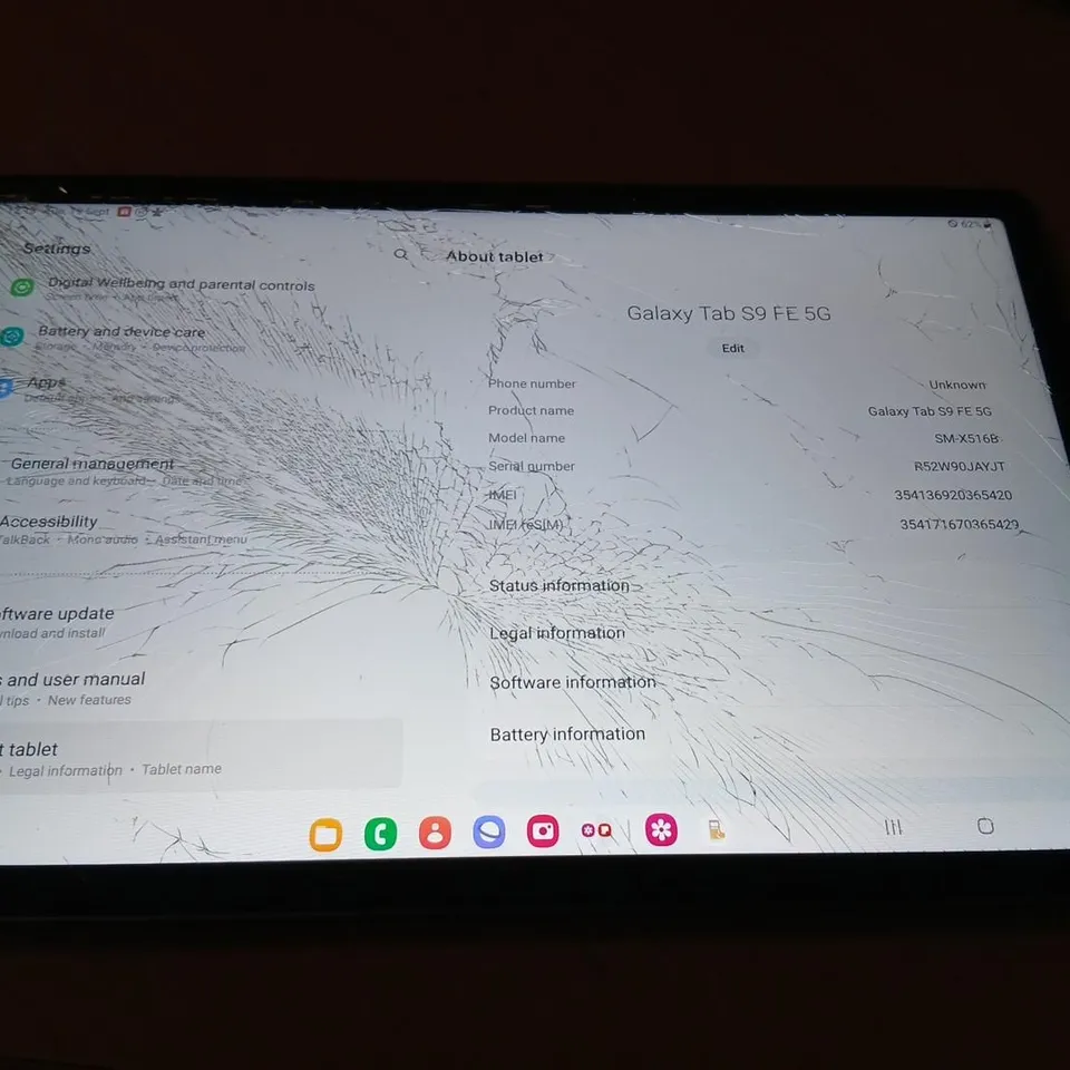 SAMSUNG GALAXY TAB S9 FE 5G TABLET, 128GB