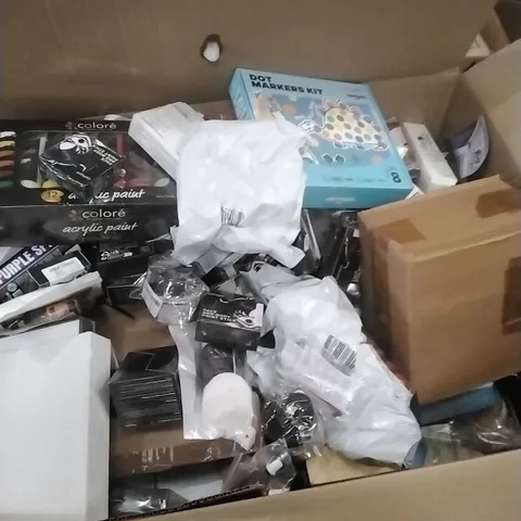 A PALLET CONTAINING A LARGE QUANTITY OF ASSORTED PRODUCTS WHICH INCLUDE; FACE PAINT, GLUES ETC