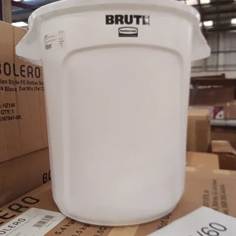 BOXED BRUTE PLASTIC WHITE BIN