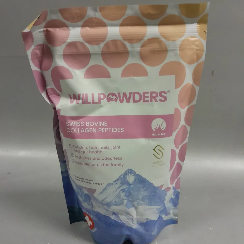 SEALED WILLPOWDERS SWISS BOVINE COLLAGEN PEPTIDES - 400G