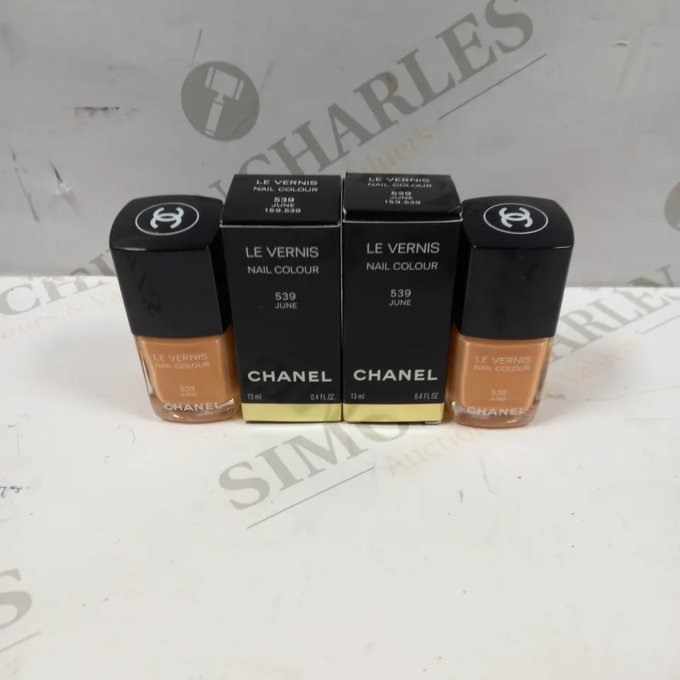2 X CHANEL LE VERNIS NAIL ENAMEL - 539 JUNE 13ML